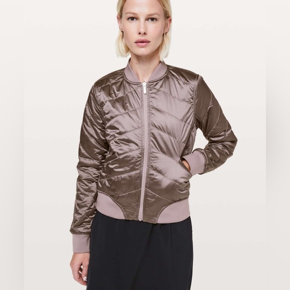 Lululemon Flip It and Reverse It Bomber Jacket Mauve 6 - Picture 2 of 3